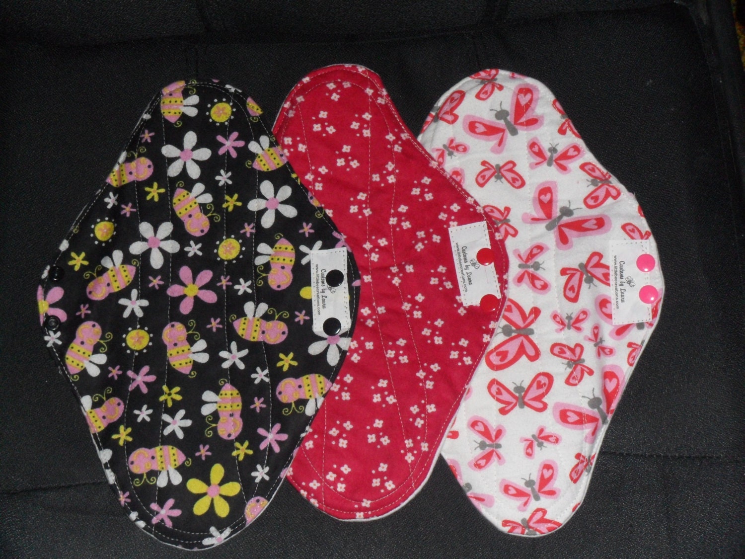 3 Cloth Menstrual Mama Pad Reg/heavy flow (12 IN)...with or without PUL, you pick fabric