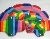 ONE 8 inch cotton rainbow pantyliner (cloth pad) by MotherMoonPads (8 available)