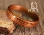 Shimmer Koa Bentwood Ring - Handcrafted Wooden Ring