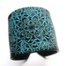 Huge Weekend SALE Black and Turquoise Cuff Bracelet, East Indian Design, Handmade Jewelry by theshagbag on Etsy