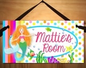 DOOR SIGN Magical Mermaid Girls Bedroom and Baby Nursery Kids Bedroom Wall Art