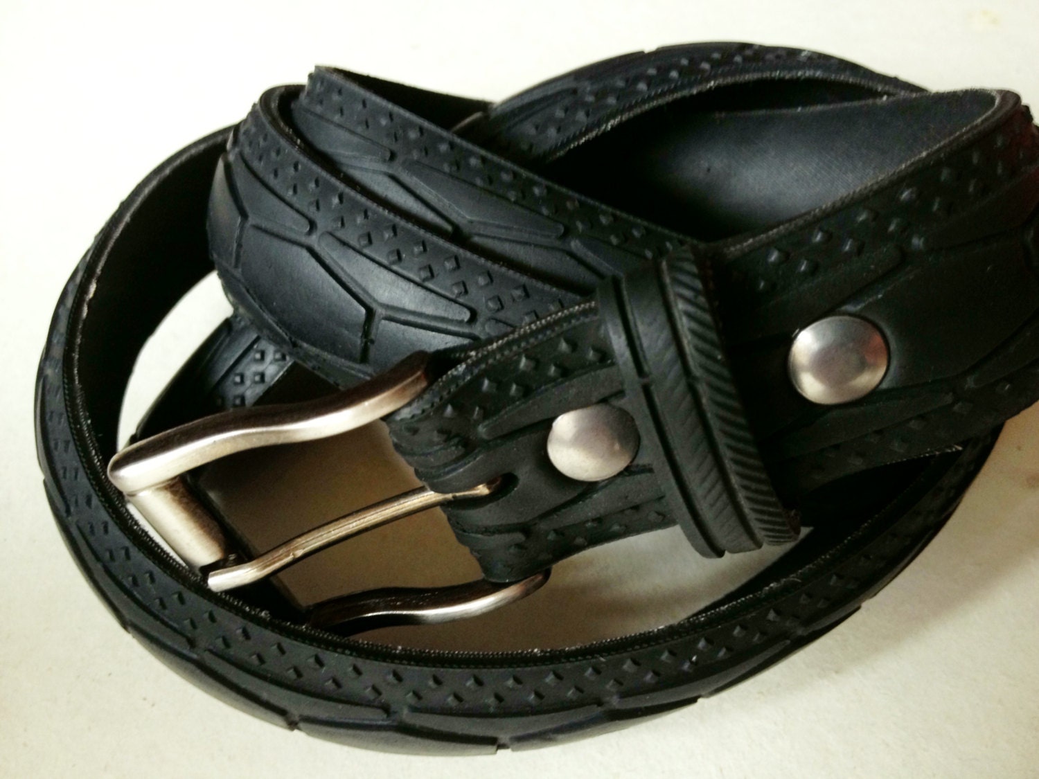 Snake  - recycled bicycle tire belt