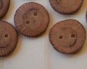 8 Oak  Tree Branch Wood Buttons, 1 1/8 Inch (28 mm)