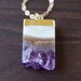 Purple Stalactite Necklace 14k Gold - OOAK