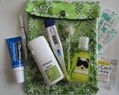 Medium Ouch PouchTM Clear First Aid Organizer for Purse Backpack Travel Office Car Gym (5x7 Madeline Paisley Fabric)