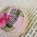 Lace Cord Skeleton Hand Brooch