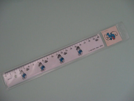 Vintage Smurf Ruler 1980s