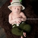 Fly Fishing Baby Hat, Off White Baby Boy Hat