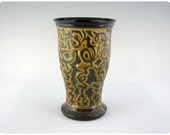 Etched Porcelain Beer Glass