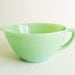 Vintage Fire King Jadeite Batter Bowl, Mixing Bowl, Handled Bowl, Light Green, Milk Glass, Retro Kitchen Decor, Mid Century