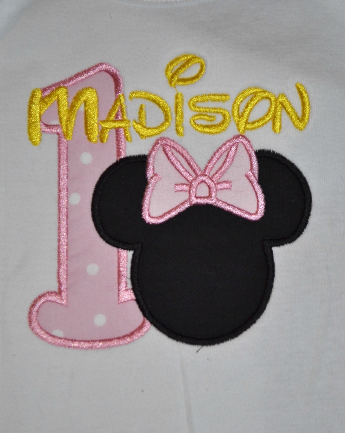 Light Pink Polka Dot Minnie Mouse Birthday Shirt / Disney Trip