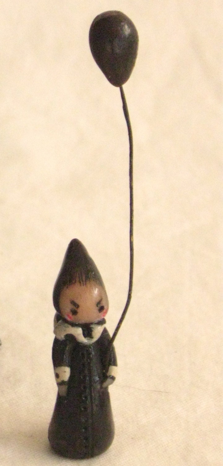Miles- Mini Poppet with Balloon - Hand Sculpted - Lisa Snellings