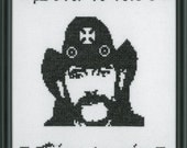 Lemmy Kilmister - Motorhead Completed 8x10 Cross Stitch