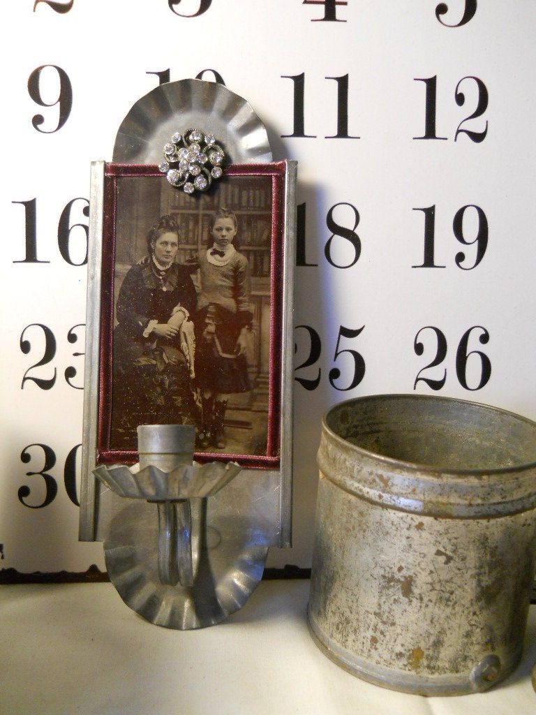 French Nordic Altered Sconce Sweet Mother & Daughter