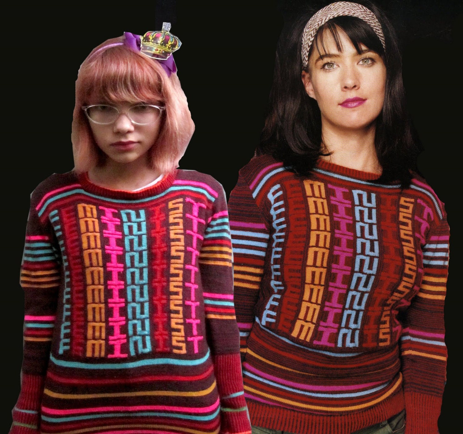 THE FEMINIST SWEATER/ Reserved for Ruth /romeouniform Handmade Cotton knit Sweater in Medium size/ Second installment