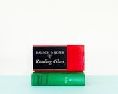 1960s Reading Glass in Box/Vintage Magnifying Glass/Mad Men Office Decor