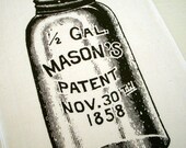Natural Cotton Tea Towel /// MASON JAR