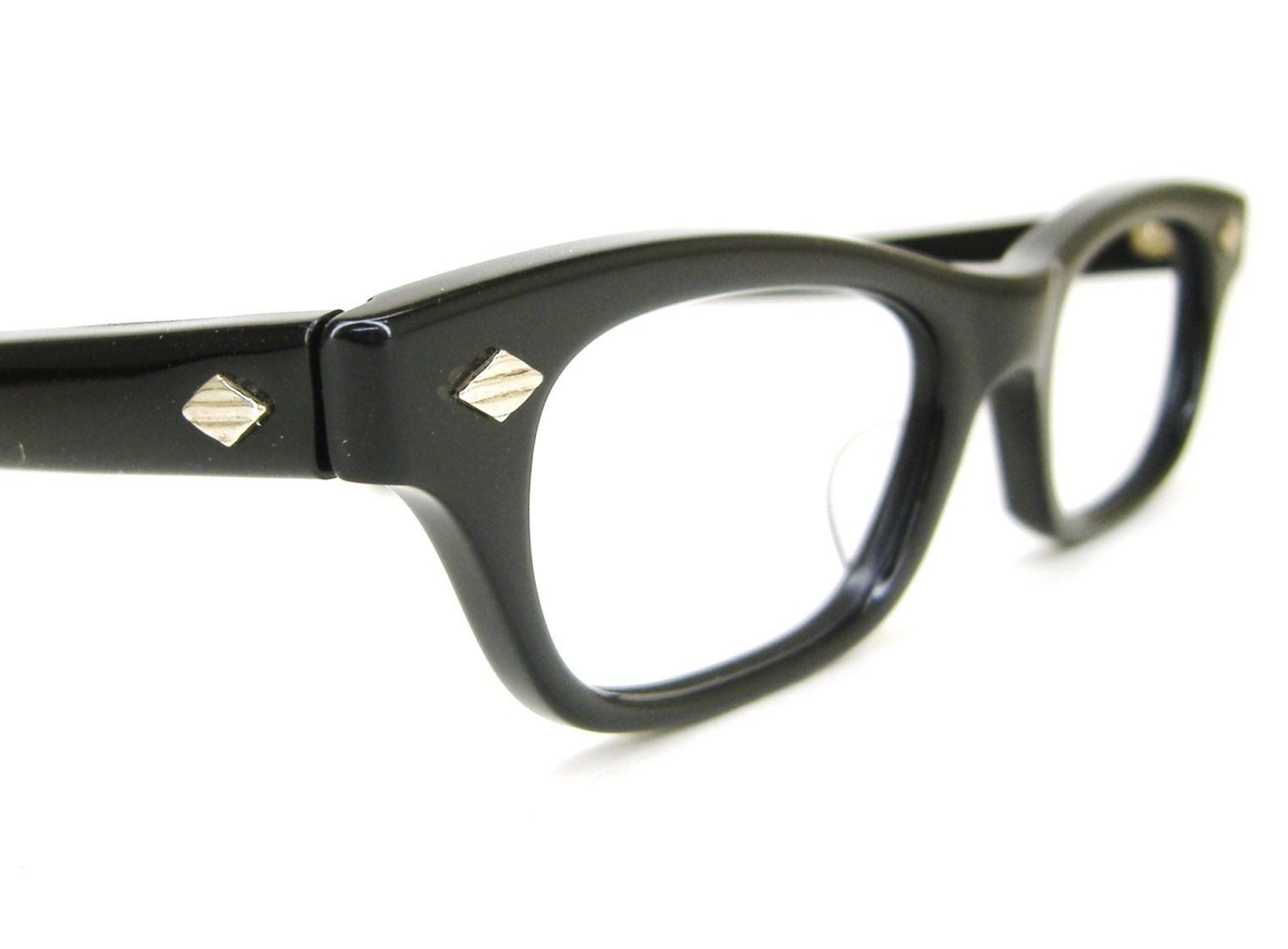 Vintage Petite Horn Rim Retro Cat Eye Frame Eyeglasses Sunglasses NOS