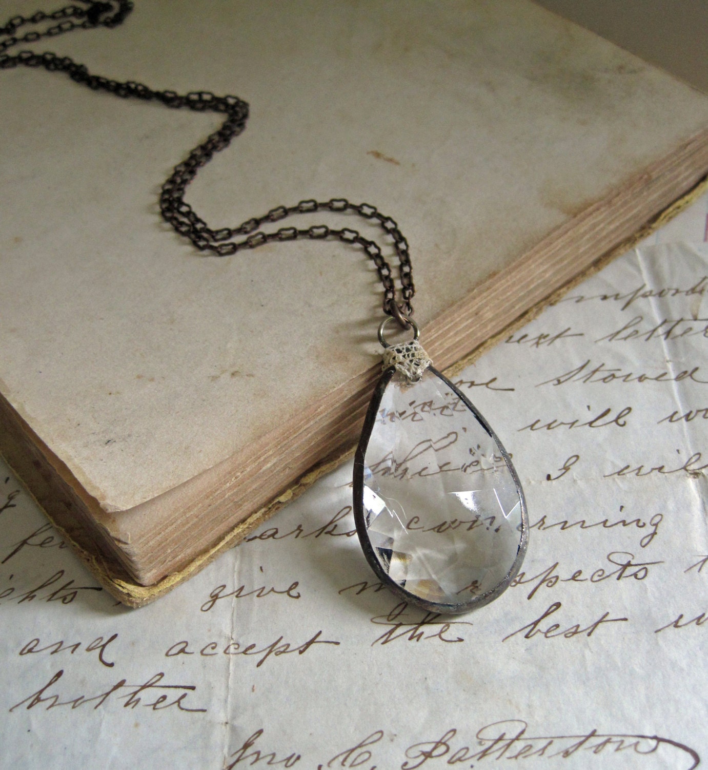 Clearly Found Chandelier Crystal Necklace