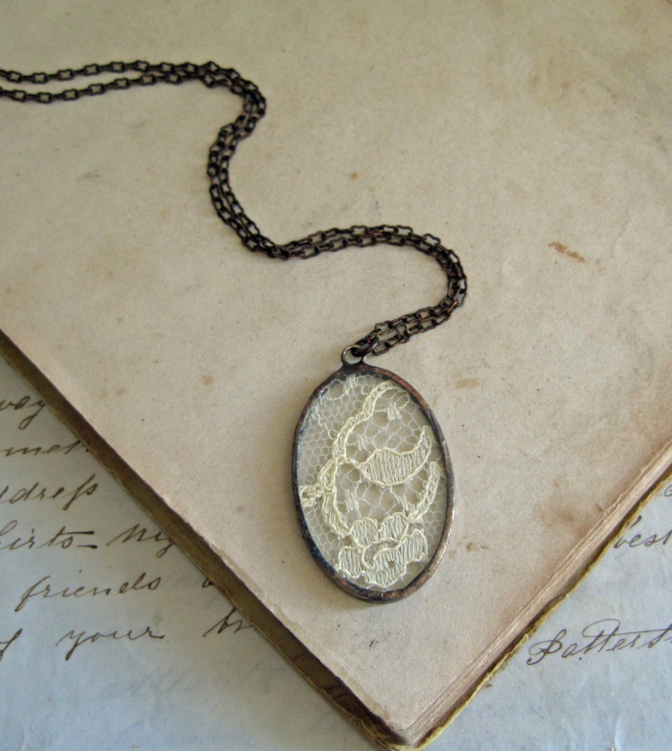 Vintage Lace Necklace Wedding Jewelry Vintage Wedding