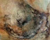 Tempest. 6 x 6 Original Encaustic Painting on Deep Profile Wood Panel