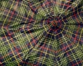 Green, Red and Blue Plaid Upcycled Umbrella Dog Rain Coat