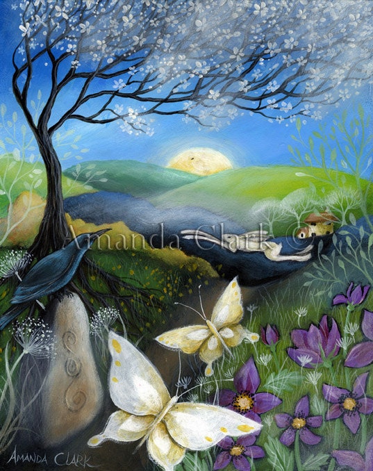 A 'Wheel of the Year'  art print . 'Beltane'