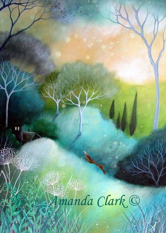 A fairytale art print .'Homeward' by Amanda Clark