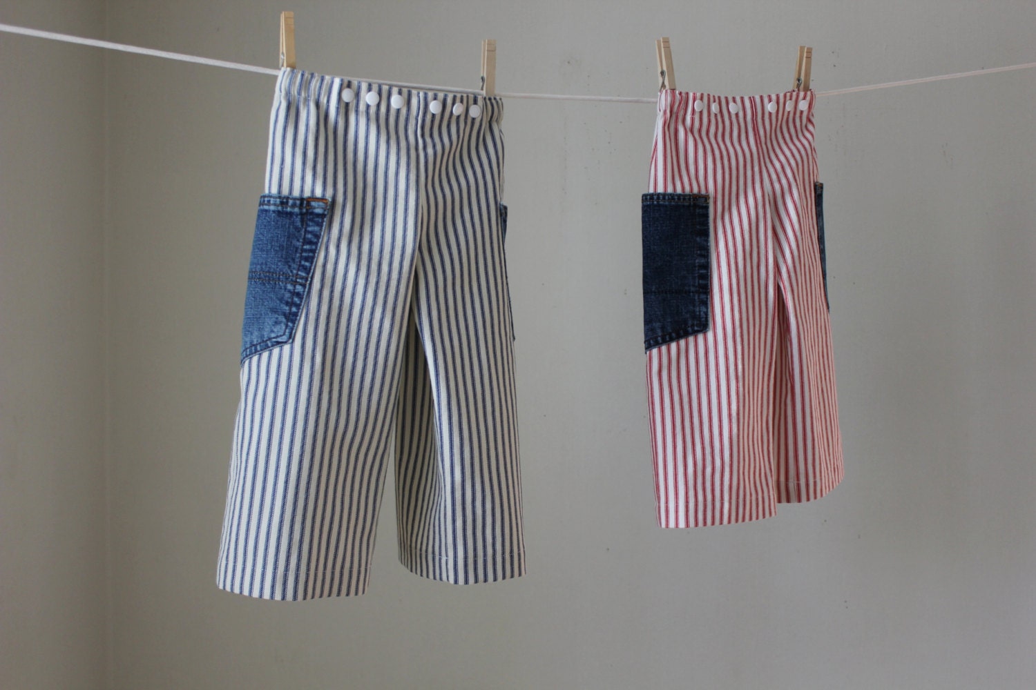 Boy's Striped Pants with Adjustable Waist