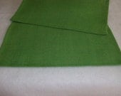 Burlap 14 X 60" Apple  Green  color table runner