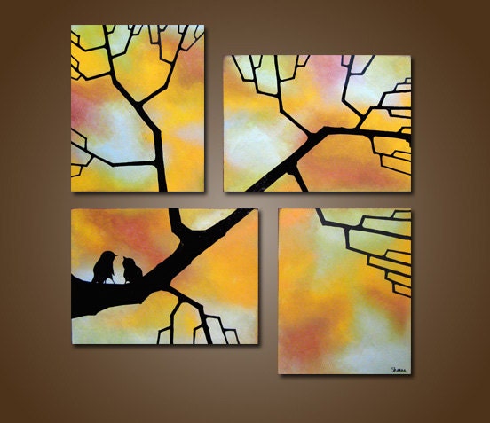 Fantasy Land - HUGE 36 x 36, Acrylic Art PAINTING on canvas, gallery wrapped, ORIGINAL, Contemporary Abstract Art