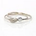 Gold Leaf Ring, 14k Yellow Gold Stacking Ring with Thin Hammered Band and Leaf