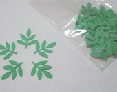 50 Green tree branch punched paper embellishment