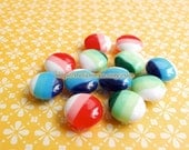 Resin Buttons - Cute Domed Mushroom Recessive Rainbow Colorful Buttons (4PCS, Choose One Color)