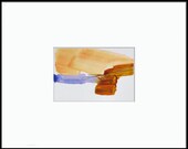 Minimal Sunrise Abstract Landscape, 4 x 6" ORIGINAL fine art -- "Painting 385"