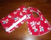 Seaside Cottage Red Floral Branches Newborn Starter Gift Set