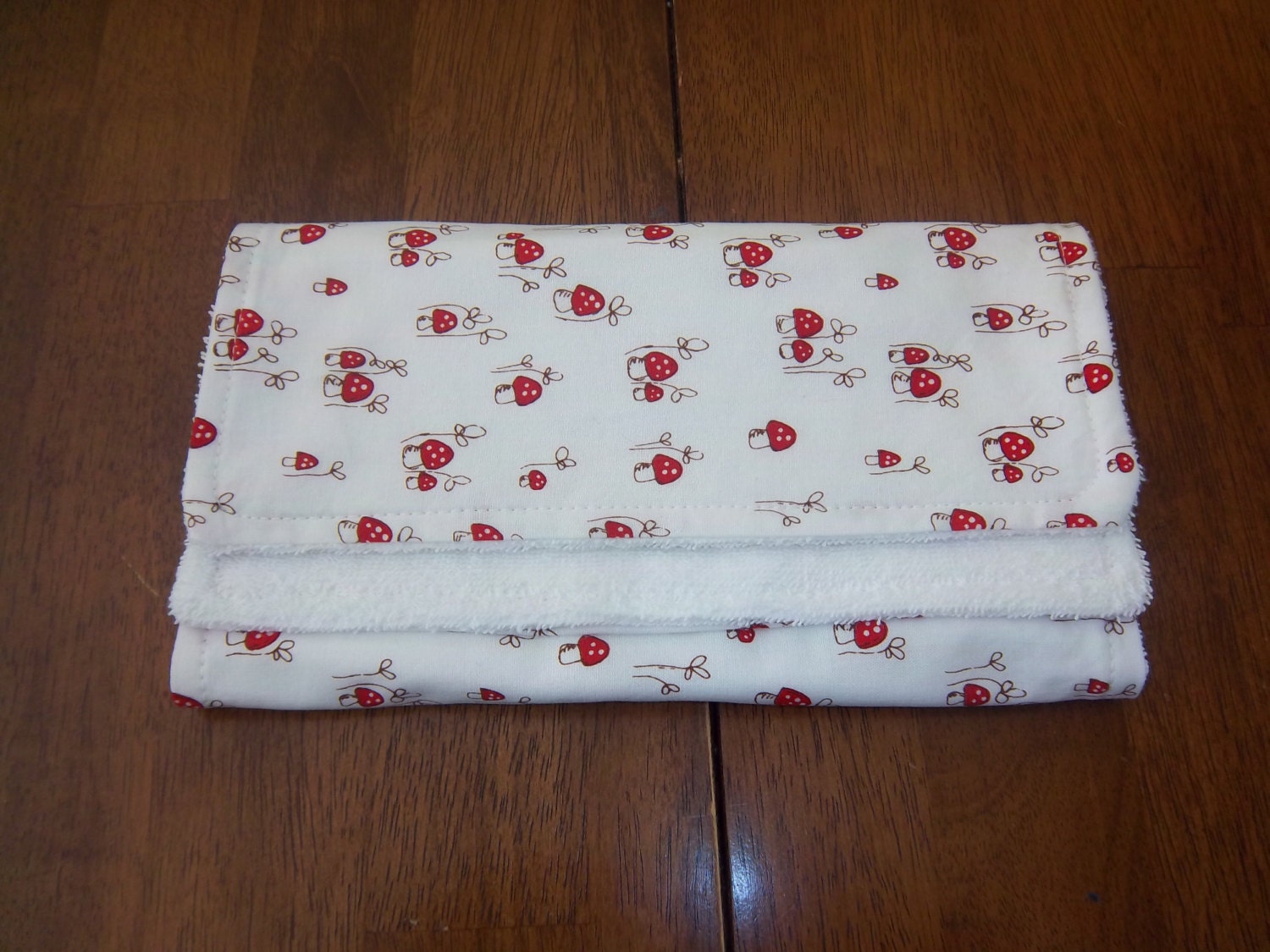 Little Red Riding Hood Mushrooms Burp Cloth