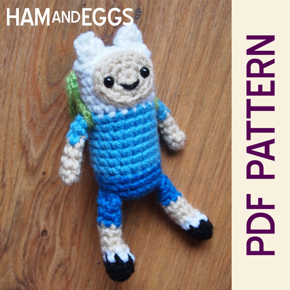 Finn the Human Amigurumi Crochet Pattern- Adventure Time Fan Art