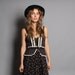 1980s LEATHER HAT / Black Wide Brim Western Hat