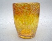 Hand Blown Gold Drinking Glass Stemless Wine, Beer Glass Hand Blown Juice Cup tumbler (GRIG-E)