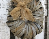 Wreath - Canning Jar Lids - Rustic Farmhouse Style - Garden or Door Decor - by: Sweet Magnolias Farm
