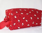 Tiny Sheep on Red Project Bag