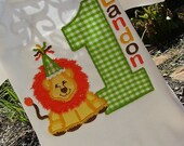 Boys Birthday Lion with Age