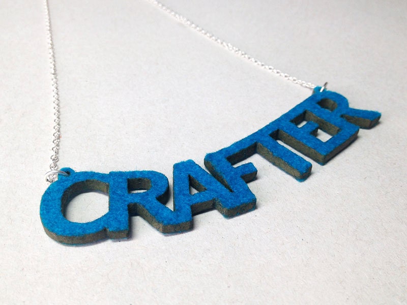 Felt Crafter Necklace - Laser Cut Wool