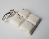 Cookies and Cream Chocolate Bar Charm, Miniature Food Charm