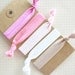 elastic hair ties... plum, coral, pink, white and beige