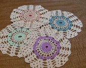 Hand Crocheted Coasters or Scatter Doilies
