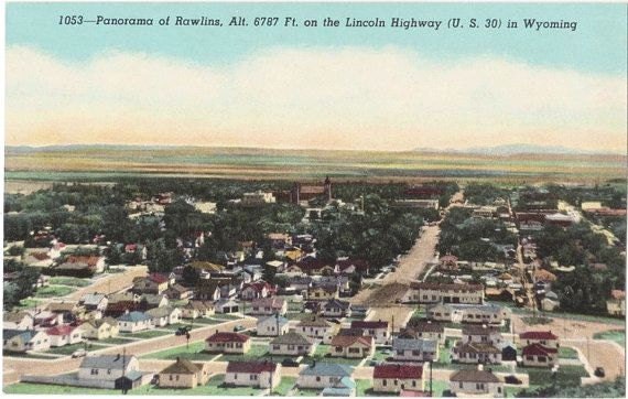 Vintage Wyoming Postcard - Rawlins (Unused)