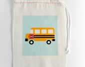 School Bus Drawstring Bag