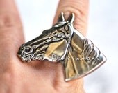 NEW - Year of the Horse Ring -  Made in USA Components - SOLDERED - Free Domestic Shipping